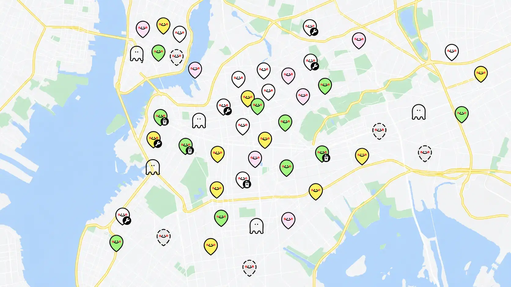 Picture of a New York fridge map